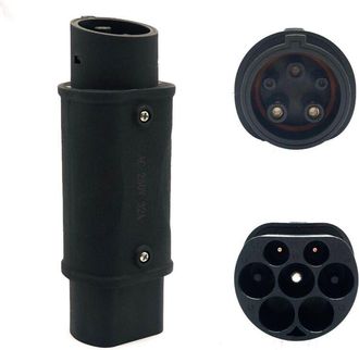OEM Adaptador Ev Tipo 2 A Gbt, 380 V 32 A (trif&aacute;sico) Iec 62196-2 A Gbt Adaptador De Cargador Ev Para Veh&iacute;culos El&eacute;ctricos, Conector Ev Tipo 2 A Gb/t