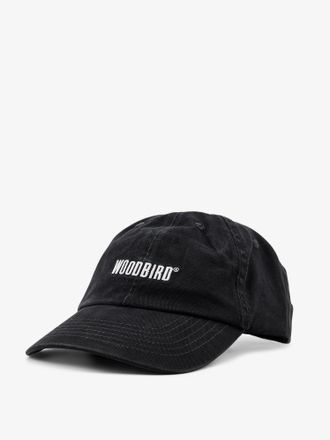 Woodbird Mens Core Twill Cotton Baseball Hat Black