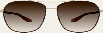 Barton Perreira Sully Aviator Titanium Sunglasses