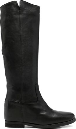 Julie Dee leather zip-detail boots - women - Calf Leather/Calf Leather/Rubber - 40 - Black