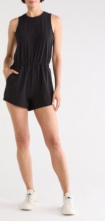 Zella Interval Romper in Black at Nordstrom Rack, Size X-Large
