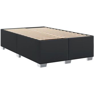 vidaXL Vidaxl - Estructura De Cama Sin Colch&oacute;n Cuero Sint&eacute;tico Negro 120x200 Cm