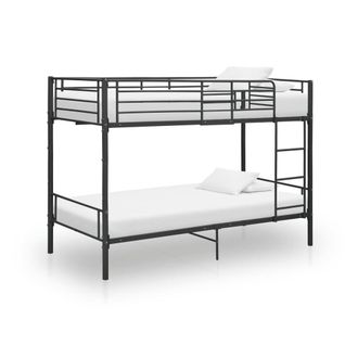 Berkfield Home Bunk Bed Black Metal 90x200 cm