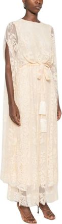 Zimmermann Vestido Maxi con Capa de Encaje Valiant - Dresses - Mujer - Beige - S