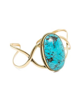 Liv Oliver 18K Plated 22.70 Ct. Tw. Turquoise Bracelet