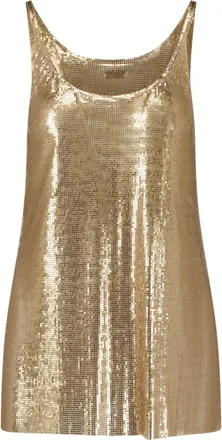 Paco Rabanne Tank Top In Maglia Metallica