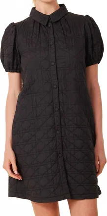 Dolce Cabo Nylon Quilted Dress In Black