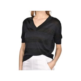 Gran Sasso V-neck Knitwear, female, Multicolor, Size: M Gran Sasso Sweaters