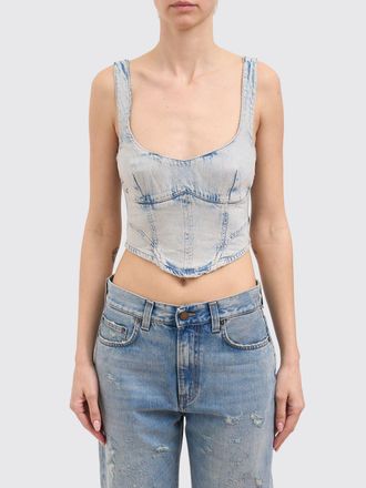 Haikure Top bustier Haikure in denim di cotone