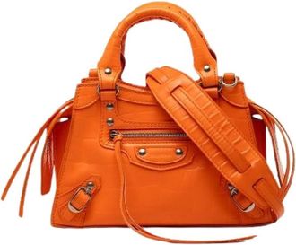 Balenciaga Pre-owned Handbags, female, Orange, Size: ONE SIZE Pre-owned Vintage Leather Handbag