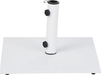 Maisons du monde Pie de sombrilla cuadrado de acero blanco, 25 kg