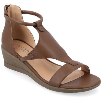 Journee Collection Women & apos;s Trayle Medium and Wide Width Wedge Sandals