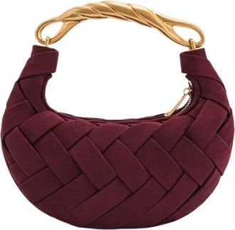 Generic Compatible For Women Handbag Solid Color Crossbody Leather Simple Retro(Burgundy)