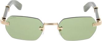 Cartier Zonnebril - unisex - Zonnebrillen - Groen - ONE Size - Accessoires