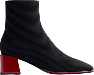 Gioseppo Inger Enkellaars met Hak - Dames - Laarzen met Hak - Zwart - 40 EU - Leer - Schoenen