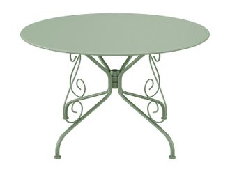 Vente-Unique Mesa de jard&iacute;n D.120 cm de metal - Verde almendra - GUERMANTES de MYLIA