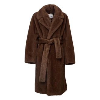Max Mara Dames, Mantels, Bruin, Maat: M