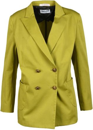Saulina Milano Jas - Dames - Blazers - Groen - M - Katoen - Jassen