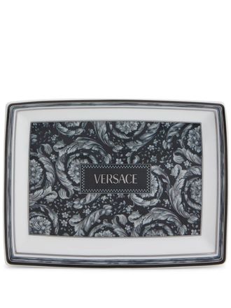 Versace Barocco trinket tray (18cm x 13cm) - unisex - Porcelain - One Size - Black
