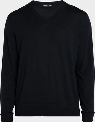 Tom Ford Men & apos;s V-Neck Wool-Silk Sweater