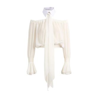 Elisabetta Franchi Mujer, Blusas y Camisas, Blanco, Talla: M