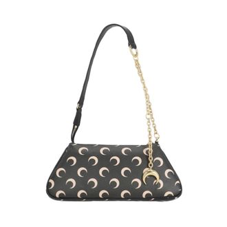 Marine Serre Moon Motif Shoulder Bag - female - Marine Serre - Shoulder Bags - Black - ONE SIZE - Bags