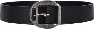 Dsquared2 Black Antique-Buckle Leather Belt