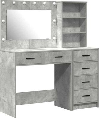 vidaXL Mesa De Tocador Gris 78.5 X 41 X 135 Cm Madera Contrachapada Vidaxl