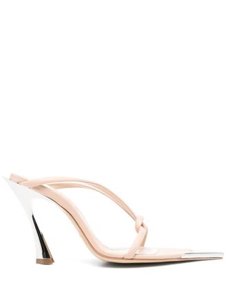MUGLER 105 mm Knotted Fang sandalen - Beige