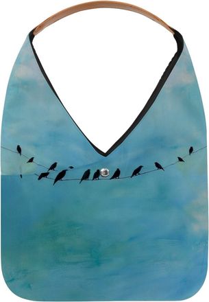 Generic Birds Blue Sky Reusable Lightweight Grocery Bags - Foldable Into Compact Pouch, Washable & Sturdy, Multipurpose for Shopping and Travel