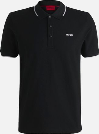HUGO BOSS Mens Dinoso222 Printed Logo Polo Shirt - Black - Size: 36