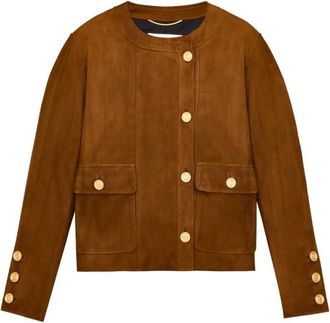 Saint Laurent Brown Round Neck Jacket