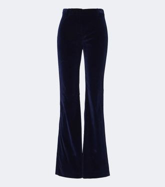 Etro Cotton velvet flared pants