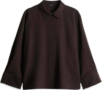 OPUS Blouse lange mouw - Dames - Blouses & Shirts - Bruin - Maat: L