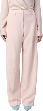 Theory Wijde Pijpen Broek - Dames - Wijde Broeken - Roze - M - Broeken