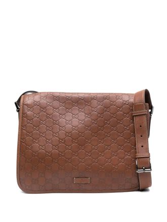 Gucci 2010s Guccissima shoulder bag - women - Leather - One Size - Brown