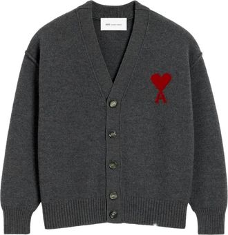 Ami Heren, Truien, Grijs, Maat: XS Wol