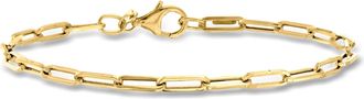 RS Pure by Ross-Simons Italian 14kt Yellow Gold Paper Clip Link Bracelet