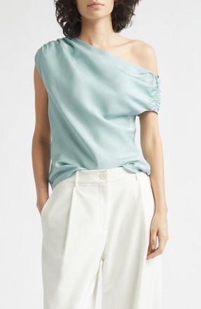 Toccin Veda Ruched One-Shoulder Top in Seabreeze at Nordstrom, Size 2