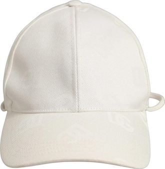 Dolce & Gabbana Baseballpet - unisex - Petten - Wit - ONE Size - Katoen - Accessoires