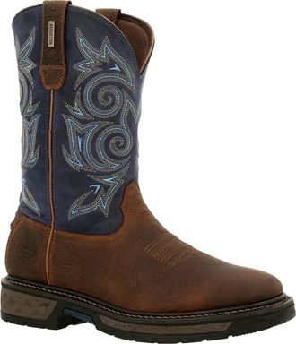 Georgia Georgia Mens Gb00435 Short Boot Carbo-Tec Lt In Brown/Navy W