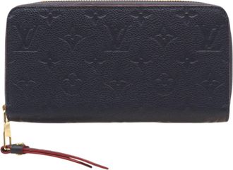 Louis Vuitton Empreinte Marine Rouge Navy Red Color Leather Long Wallet (Bi-Fold) (Pre-Owned)