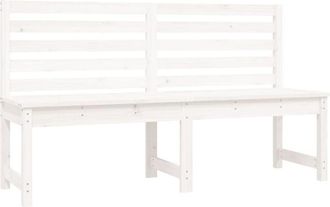 vidaXL Vidaxl - Garden Bench White 157.5 cm Solid Wood Pine