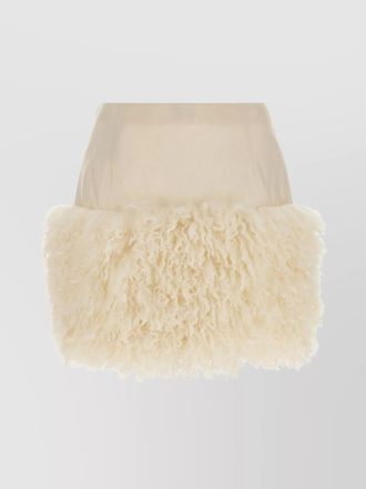 Moncler teddy insert high-waisted skirt