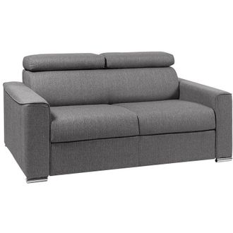 Vente-Unique Vente-unique - Divano letto 2 posti ribalta memory foam - Posto letto: 120cm Materasso: 14cm Tessuto Grigio - vizir