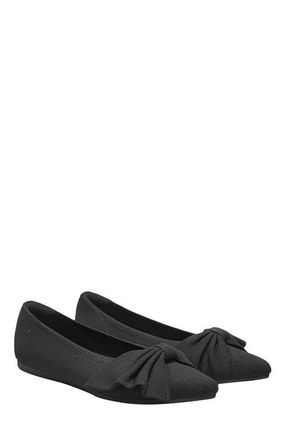 Vivaia Pointed-Toe Bow Flats in Black at Nordstrom, Size 9.5