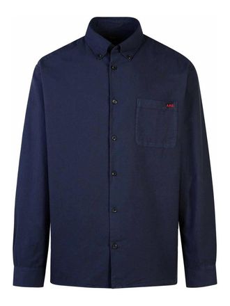 A.P.C. A. P.C. Mateo Navy Cotton Shirt