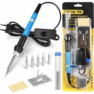 OEM Soldador De Precisi&oacute;n Mejorado Con Interruptor De Encendido/apagado, Temperatura Ajustable De 200 A 450 &deg;, Kit 9 En 1, 5 Puntas De Soldador, Alambre D
