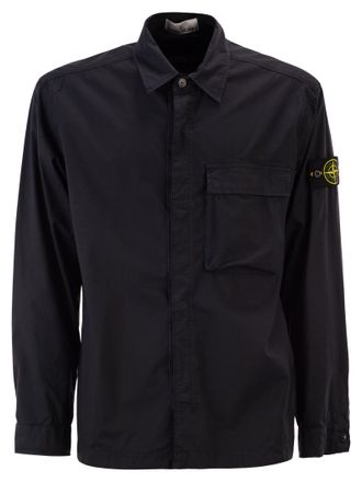 Stone Island Comfort-Fit-Overshirt von Stone Island mit Druckkn&ouml;pfen
