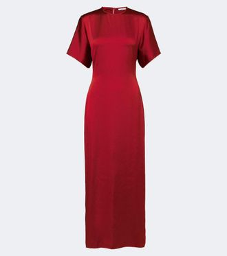 FFORME Imogen gathered satin maxi dress